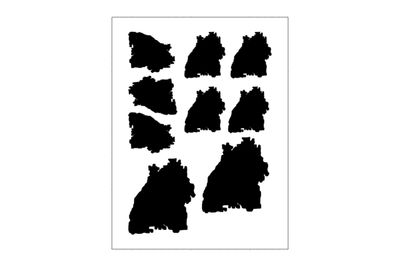 Stickerbogen Länderumriss Baden-Württemberg
