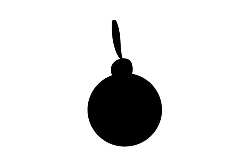 Umriss Weihnachtsbaumkugel Magnet