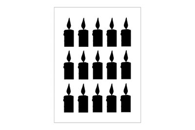 Stickerbogen Kerzen