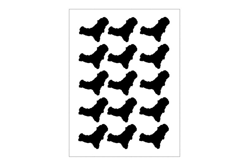 Stickerbogen El Hierro Inselumriss