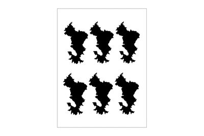 Stickerbogen Mayotte Umriss