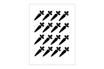 Stickerbogen Karotte Mohrrübe