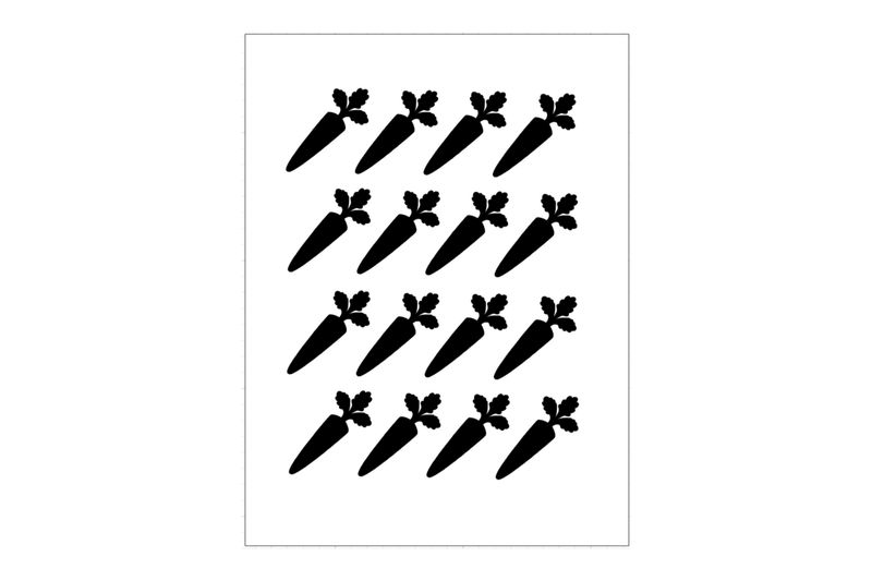 Stickerbogen Karotte Mohrrübe