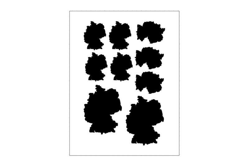 Stickerbogen Länderumriss Deutschland