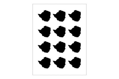 Stickerbogen Länderumriss Simbabwe