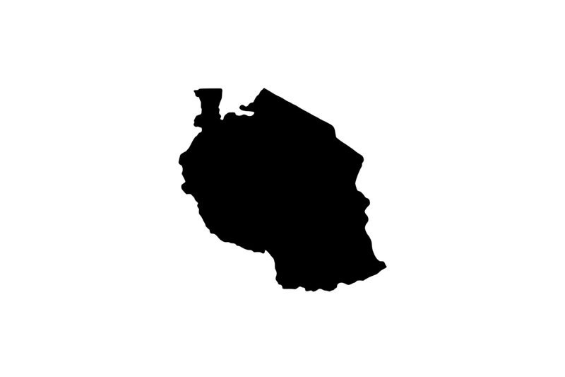 Umriss Tansania Magnet