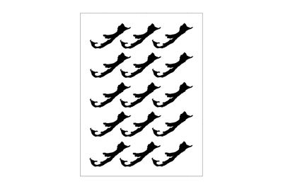 Stickerbogen Länderumriss Bermuda