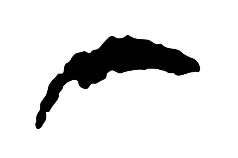 Umriss Genfersee Magnet Umriss Genfersee Magnet