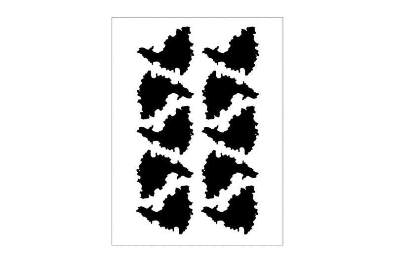Stickerbogen Länderumriss St. Martin
