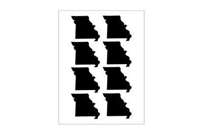 Stickerbogen Missouri Umriss
