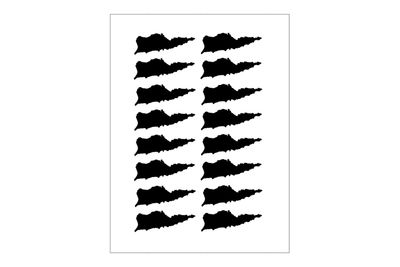 Stickerbogen Länderumriss Saint Croix