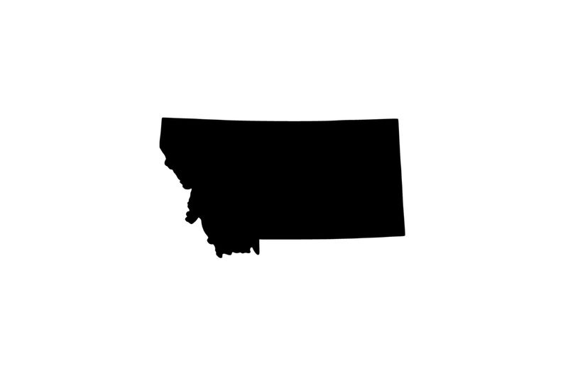 Umriss Montana Magnet