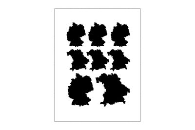 Stickerbogen Länderumriss Deutschland & Bayern