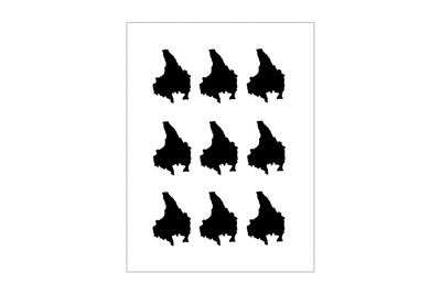 Stickerbogen Värmland Umriss