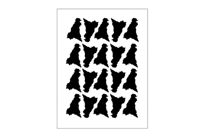 Stickerbogen Länderumriss Sizilien