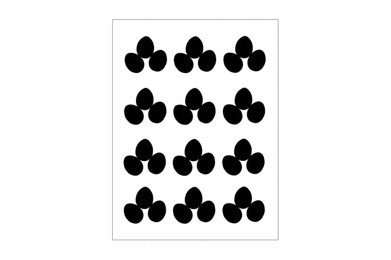 Stickerbogen Ostereier