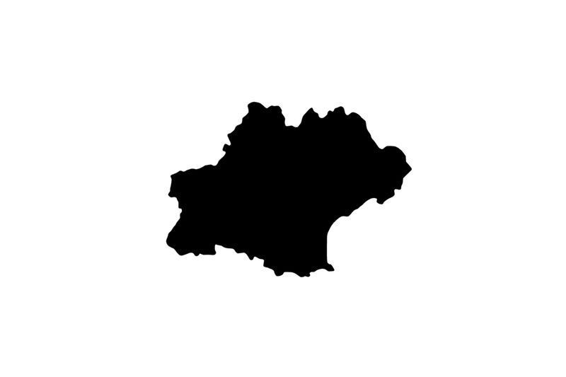 Umriss Okzitanien Magnet