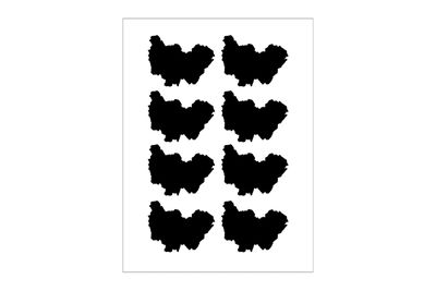 Stickerbogen Bourgogne-Franche-Comté Umriss