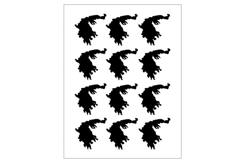 Stickerbogen Länderumriss Griechenland