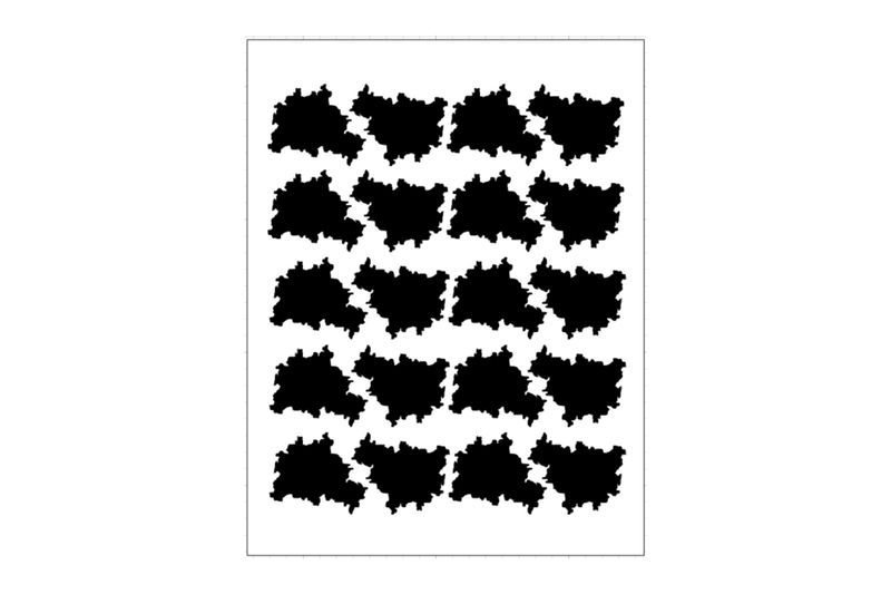 Stickerbogen Länderumriss Berlin