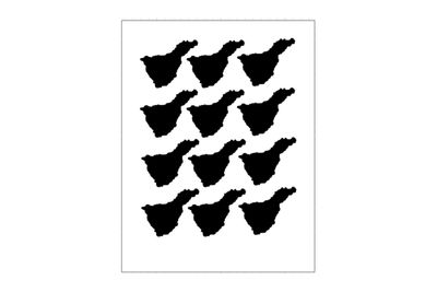 Stickerbogen Länderumriss Teneriffa