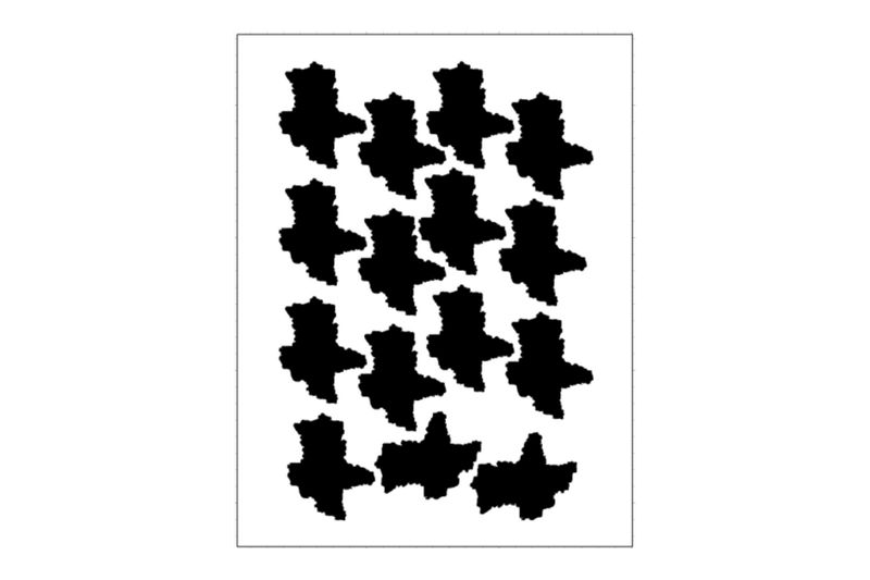 Stickerbogen Länderumriss Sachsen-Anhalt