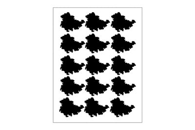 Stickerbogen Länderumriss Thüringen