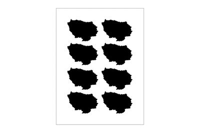 Stickerbogen Ile-de-France Umriss