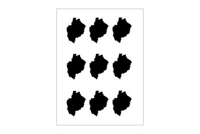 Stickerbogen Uppsalas Län Umriss Stickerbogen Uppsalas Län Umriss