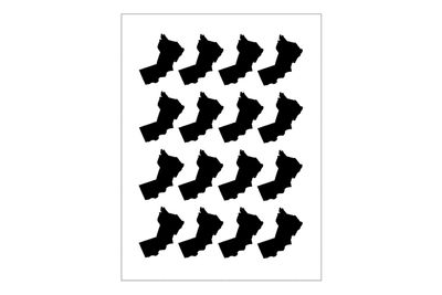 Stickerbogen Länderumriss Oman