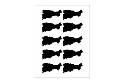 Stickerbogen Inselumriss Capri