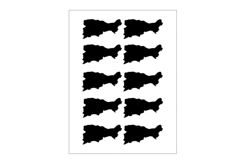 Stickerbogen Inselumriss Capri