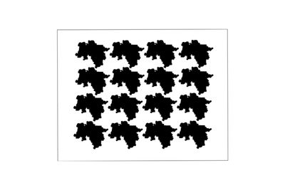 Stickerbogen Länderumriss Niedersachsen