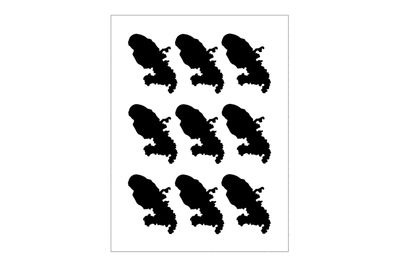 Stickerbogen Inselumriss Martinique