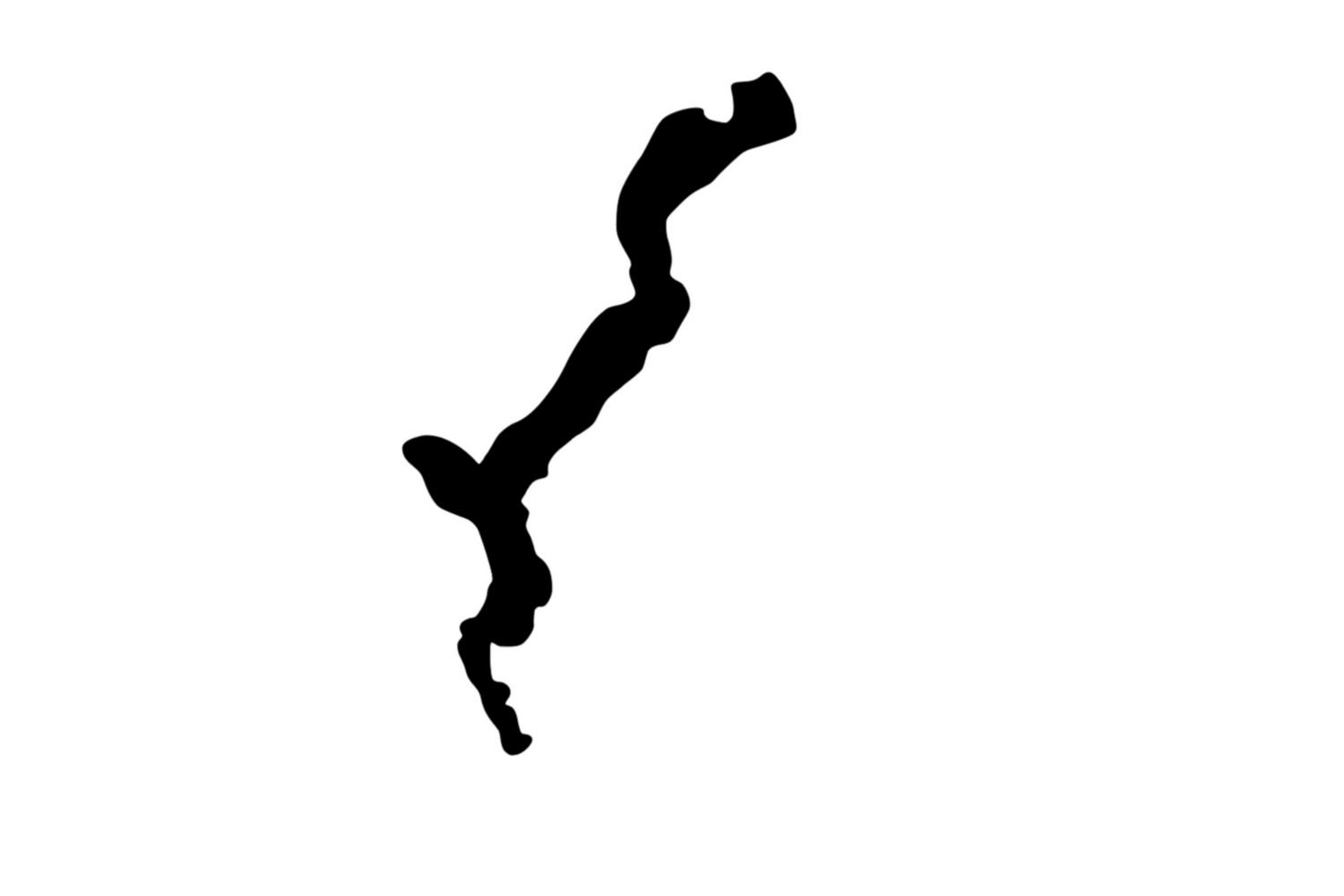 Umriss Lago Maggiore Magnet