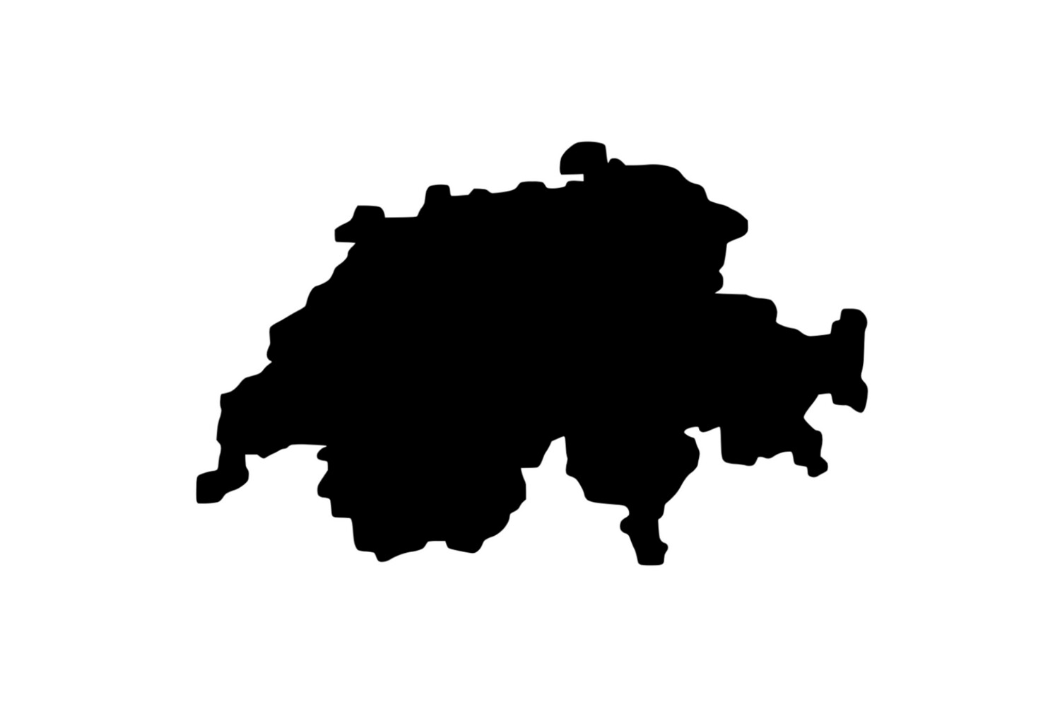 Umriss Schweiz Magnet