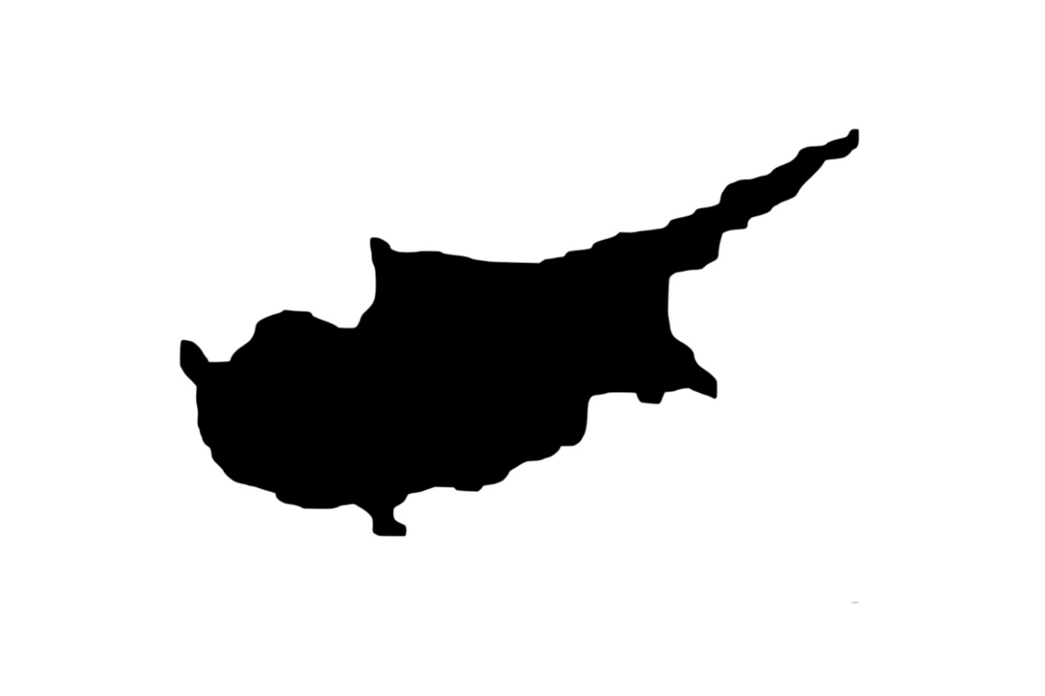 Umriss Zypern Magnet