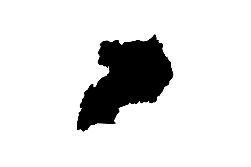 Umriss Uganda Magnet