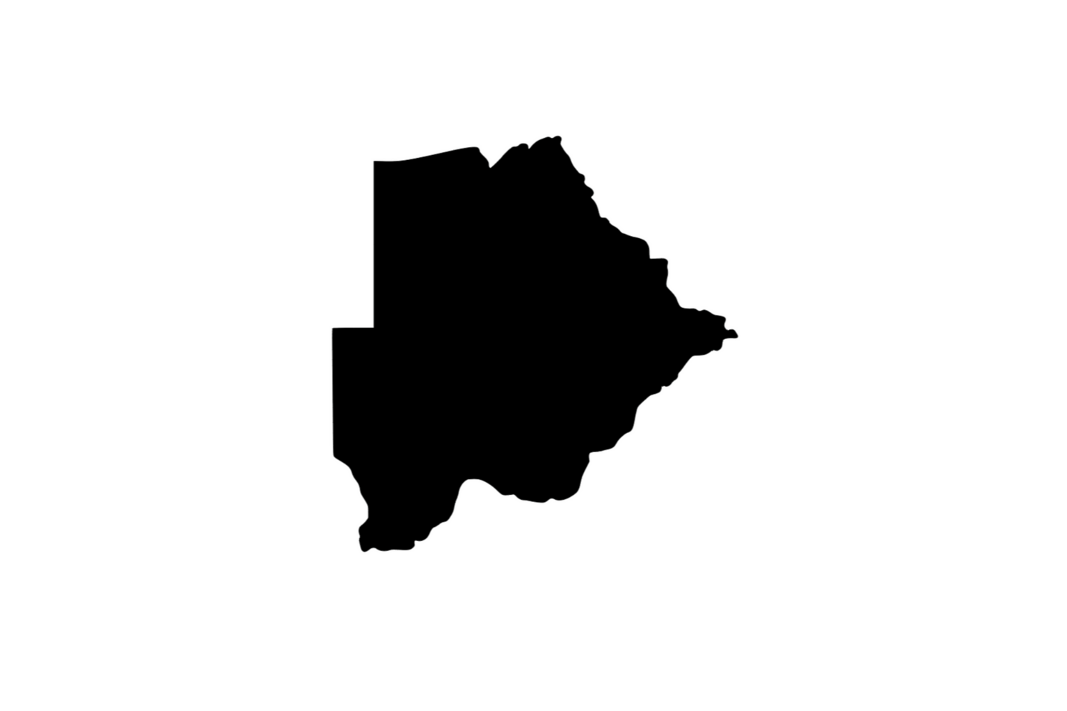 Umriss Botswana Magnet Umriss Botswana Magnet