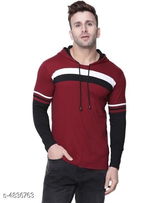 Elegant Cotton Hooded T-Shirt