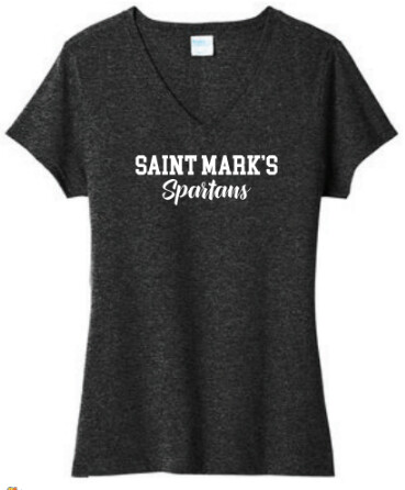 Grey Triblend ladies V-neck