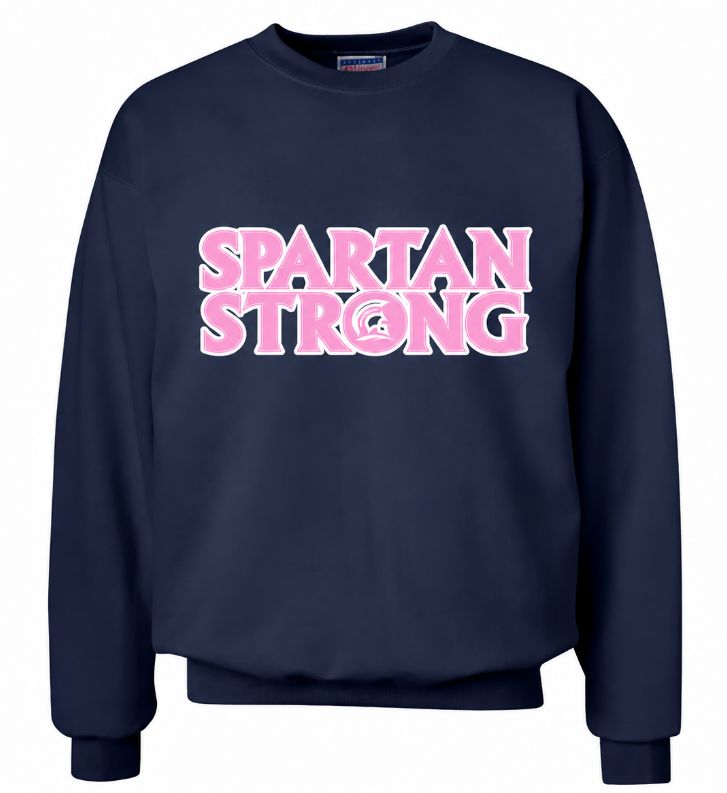 Spartan Strong Navy Crew Sweatshirt 2026 Spartan Strong Navy Crew Sweatshirt 2026