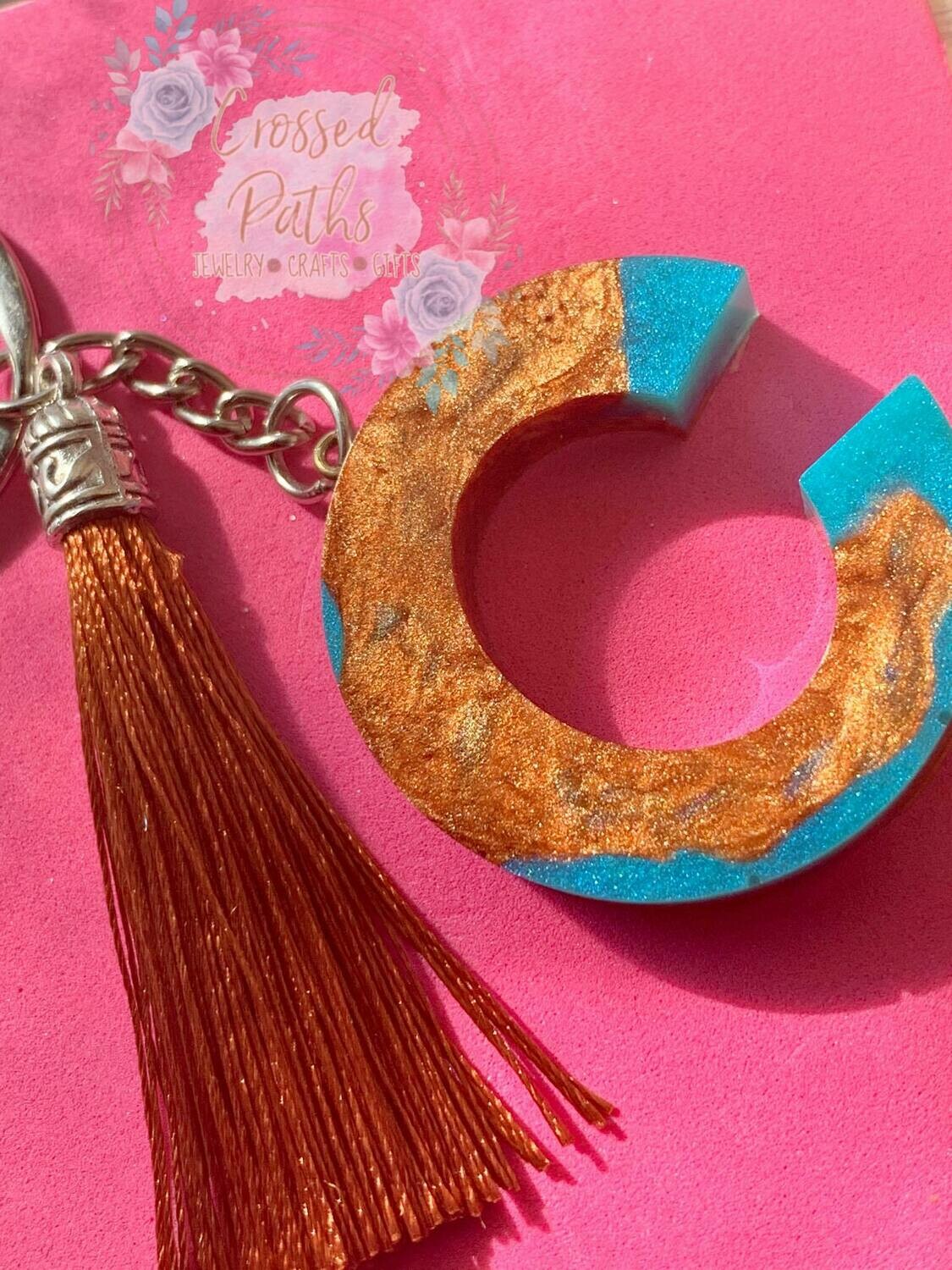 Resin Letter Key Chain