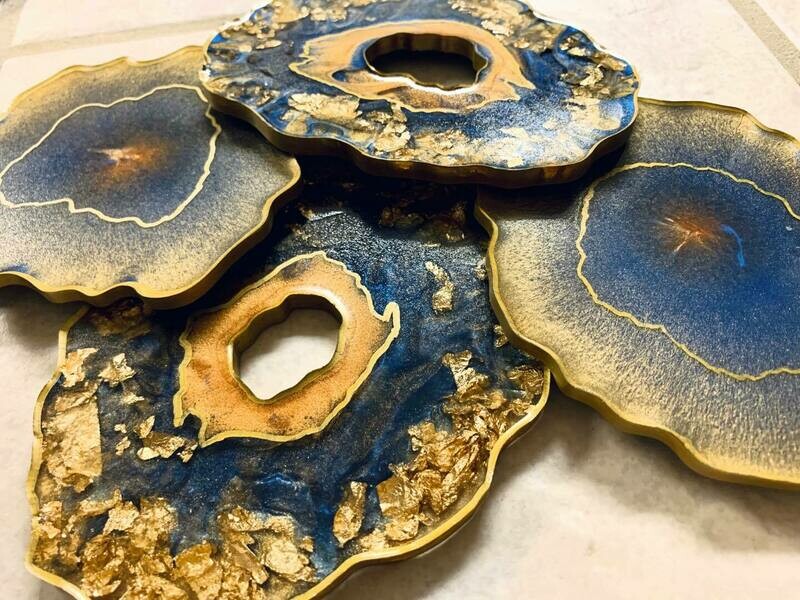 Geode Inspired Coasters
