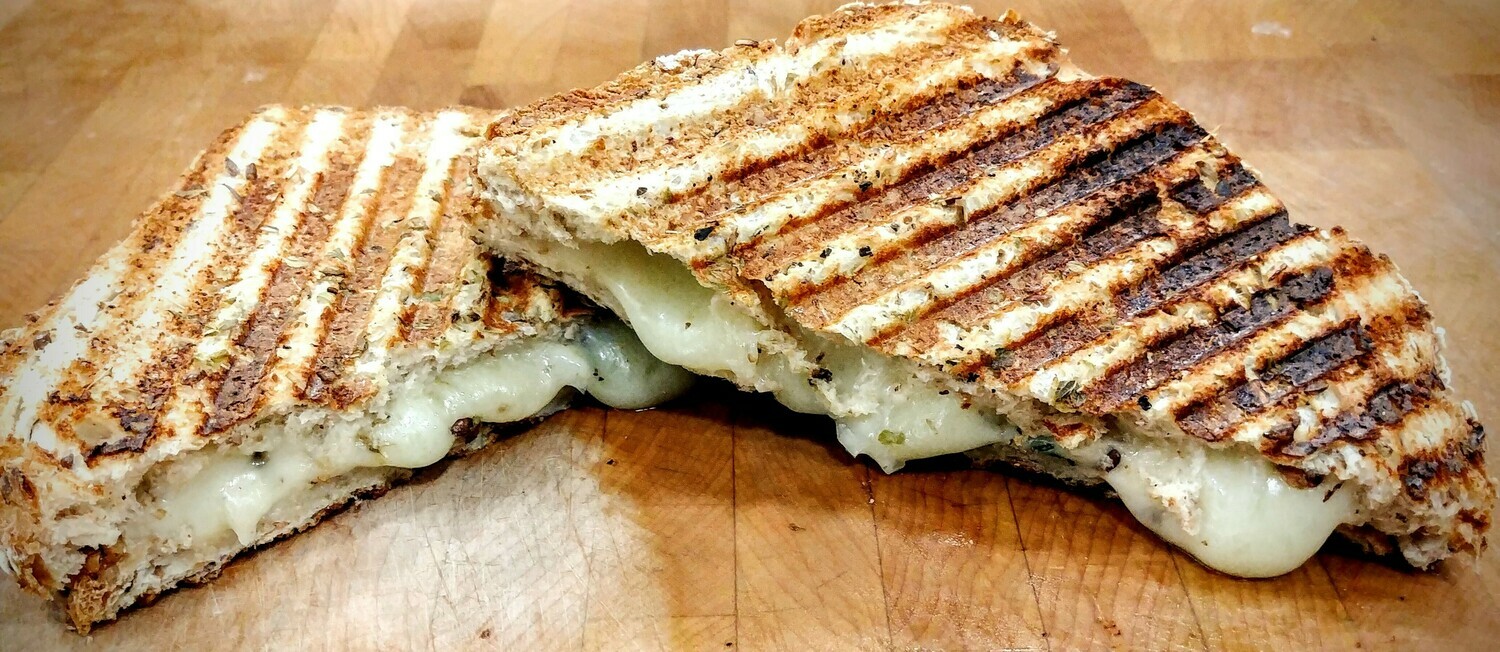 Vegetarian Sandwich - Grilled Cheese w/ Basil & Caramelized Onions - ST JOHN'S - TORBAY