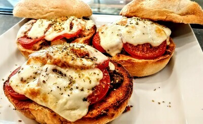 Steak Classic Sandwich:  Steak, Caramelized Onions, Tomato &amp; Cheese