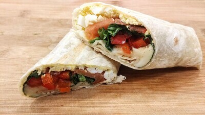 Egg, Veggies &amp; Cheese Breakfast Wrap