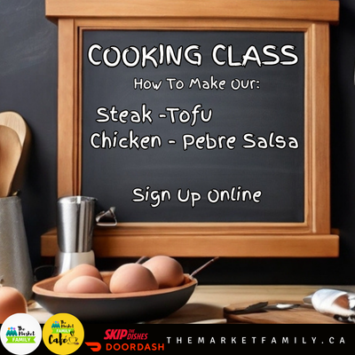 Cooking Class:  Steak - Tofu - Chicken - Pebre Salsa