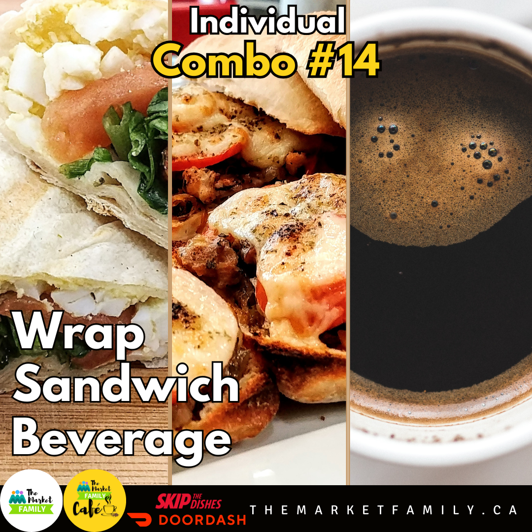 COMBO INDIVIDUAL 14: Sandwich + Wrap + Beverage