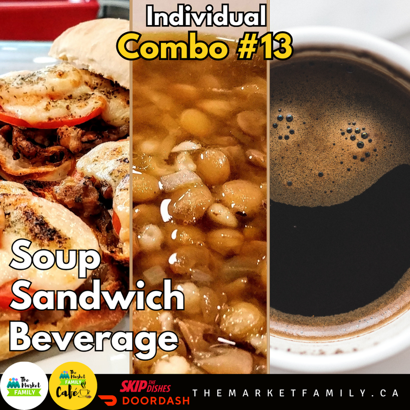 COMBO INDIVIDUAL 13: Sandwich + Soup + Beverage